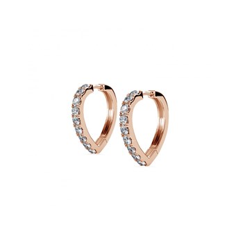 Ariane oorbellen - Roségoud en kristal