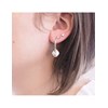 Boucles d'oreilles Tiffy Hook - Argenté et Cristal - vue V2