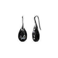Boucles d'oreilles Teardrop Hook - Argenté et noir