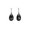 Boucles d'oreilles Teardrop Hook - Argenté et noir - vue V3