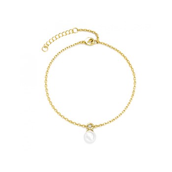 Crystal Pearl Bracelet - Gold and Crystal