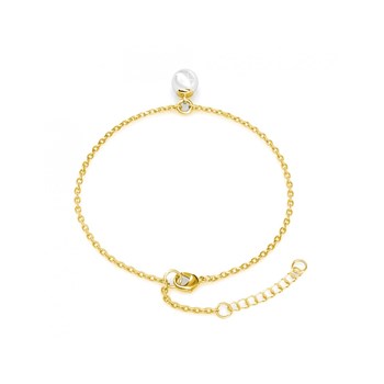 Crystal Pearl Bracelet - Gold and Crystal