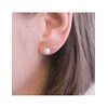 Boucles d'oreilles Full Moon Pearl - Doré et Cristal - vue V2