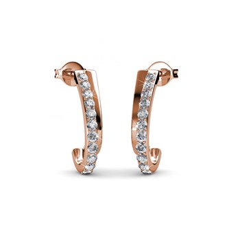 Joyce Oorbellen - Roségoud en Kristal