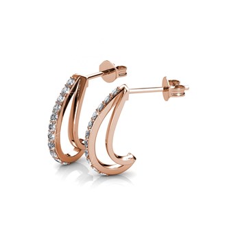 Joyce Oorbellen - Roségoud en Kristal