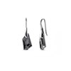 Boucles d'oreilles Silver Knight - Argenté et noir - vue V1