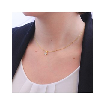 Vernice Stone Pendant - Gold and Crystal