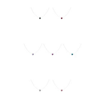 Coffret 7 colliers invisibles Moon - Argenté et Multi