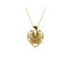 Pendentifs Crystaline Heart - Doré et Ambre - vue V1