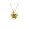 Pendentifs Crystaline Heart - Doré et Ambre - vue V3
