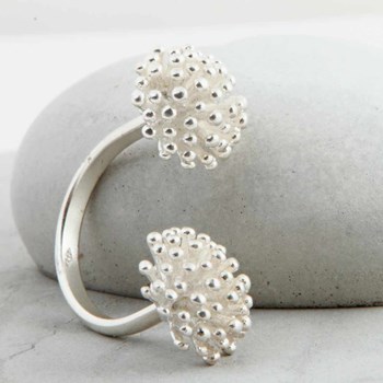 Bague double anémone