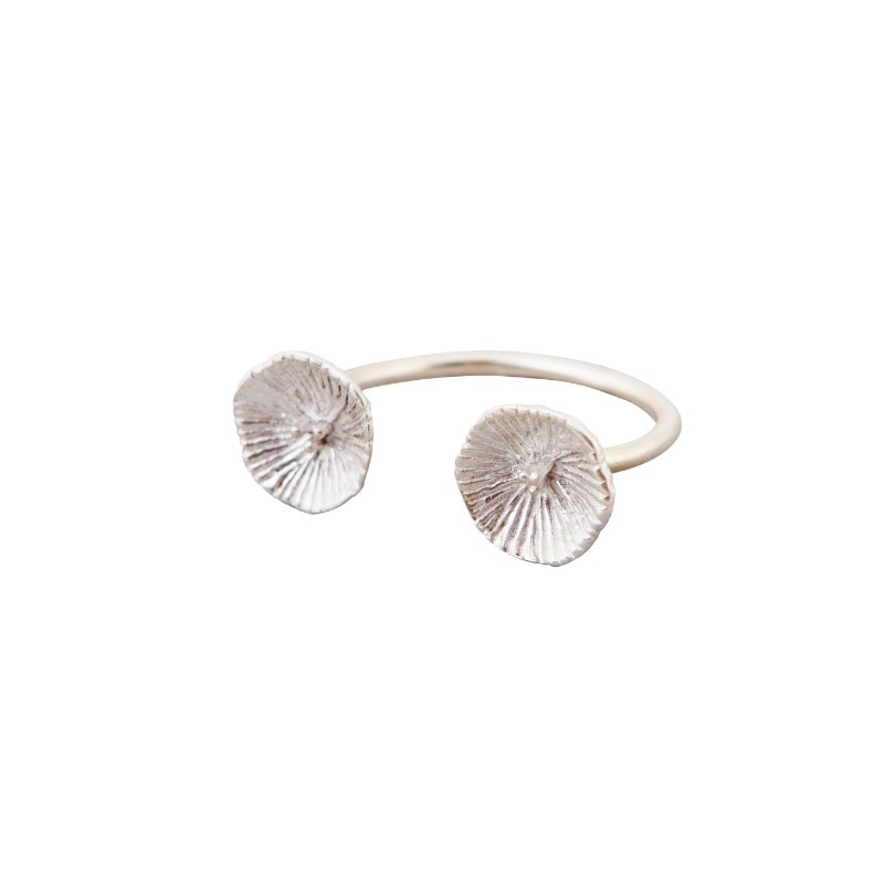 Bague double fleur des mers