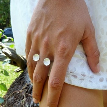 Dubbele zeebloemen ring