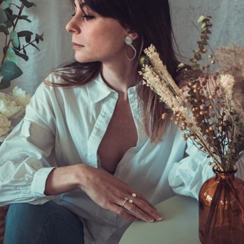 Dubbele zeebloemen ring