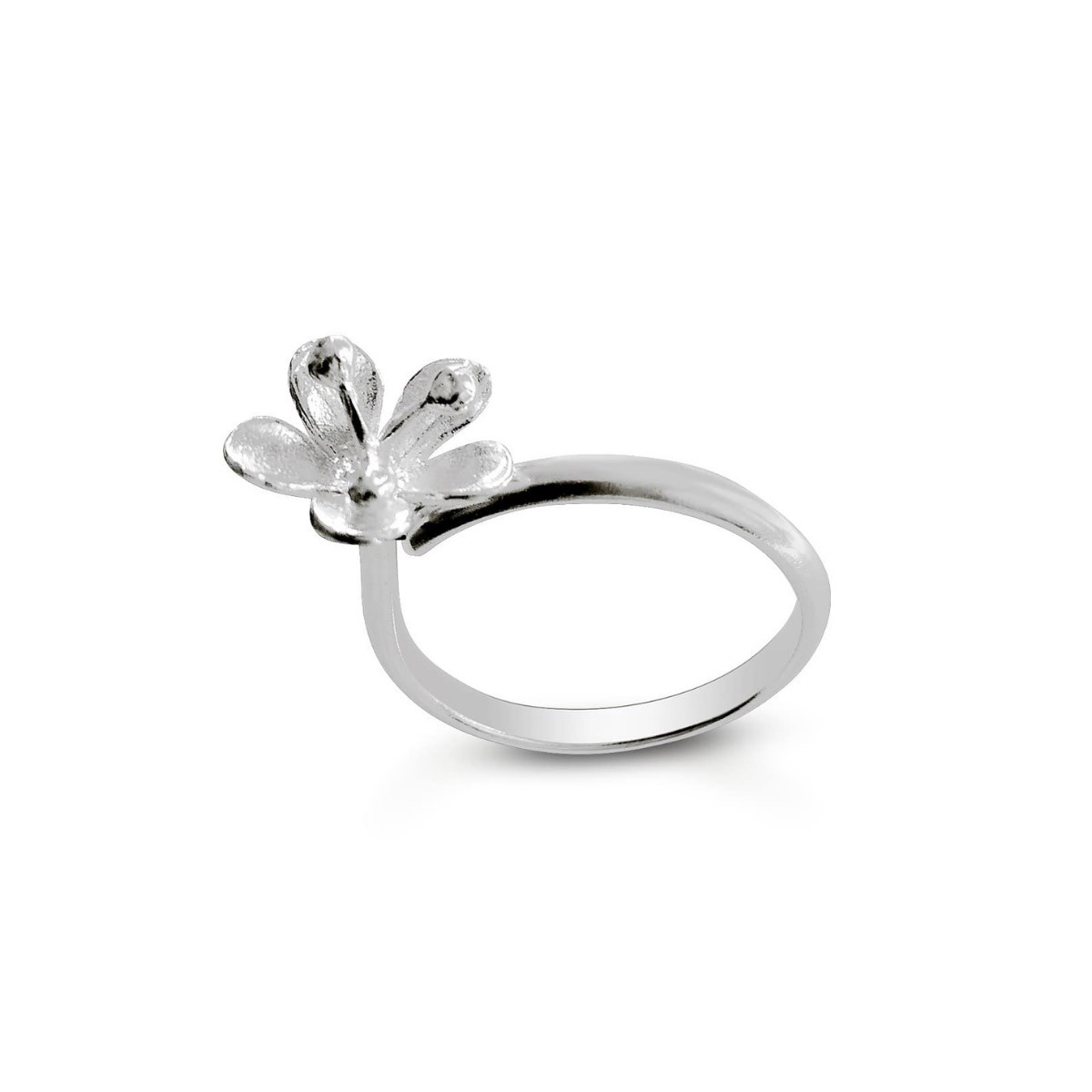 Bague fleur asymétrique