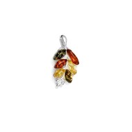 Pendentif ambre argent