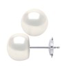 STELLA - Boucles d'Oreilles Perles d'Eau Douce 10-11 mm Blanches Or Blanc - vue V1