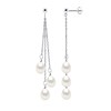STELLA - Boucles d'Oreilles Perles d'Eau Douce 7-8 mm Blanches Or Blanc - vue V1