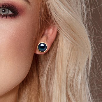 STELLA - Boucles d'Oreilles Perles d'Eau Douce 10-11 mm Blanches Or Jaune