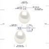 STELLA - Boucles d'Oreilles Perles 6-7 mm & Diamant Or Blanc - vue V3