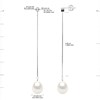 STELLA - Boucles d'Oreilles Perles 9-10 mm & Diamant Or Blanc - vue V3