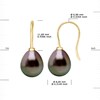STELLA - Boucles d'Oreilles Perles de Tahiti 8-9 mm Or Jaune - vue V3