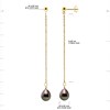 STELLA - Boucles d'Oreilles Perles de Tahiti 8-9 mm Or Jaune - vue V3