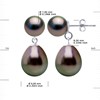 STELLA - Boucles d'Oreilles Perles de Tahiti 9-10 mm Or Blanc - vue V3