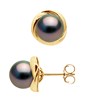 STELLA - Boucles d'Oreilles Perles de Tahiti 7-8 mm Or Jaune - vue V1