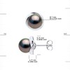 STELLA - Boucles d'Oreilles Perles de Tahiti 7-8 mm Or Blanc - vue V3