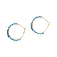 Boucles d'oreilles 'Malis' Jade bleu