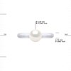 Bague Stella Jonc Perles d'Eau Douce 6-7 mm - Or Blanc - vue V3