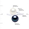 Bague Stella Jonc Perles d'Eau Douce 8-9 mm - Or Blanc - vue V3