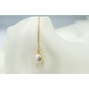 Collier délicat minimaliste pendentif perle de nacre doré - vue V3