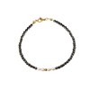 Bracelet  fin de perles de hématite , perles de culture - vue V1