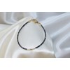 Bracelet  fin de perles de hématite , perles de culture - vue V4