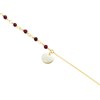 Bracelet chaine perles de verre et connecteur  nacre - vue V1