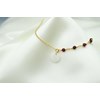 Bracelet chaine perles de verre et connecteur  nacre - vue V3