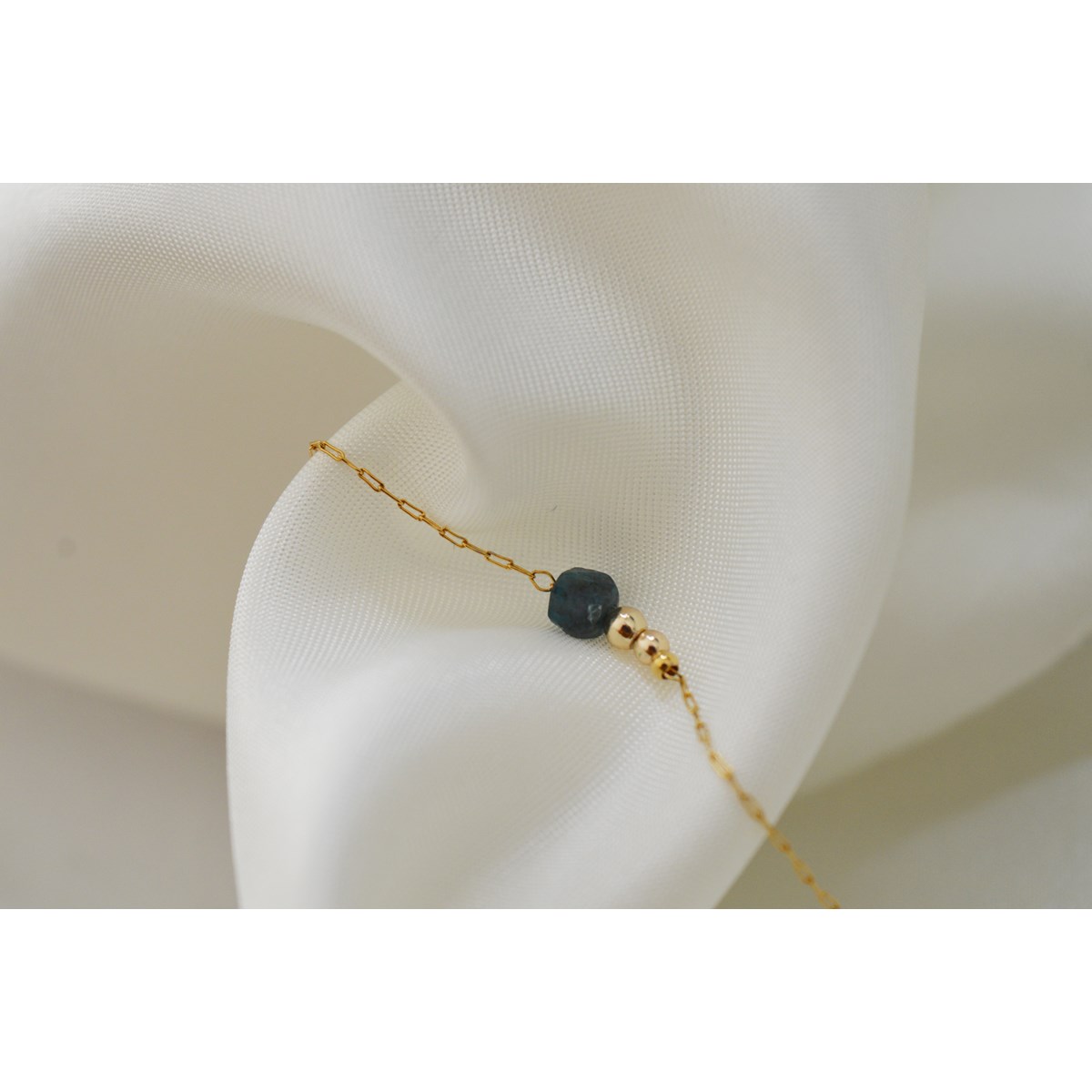 Bracelet  fin orné d une perle semi-precieuse  d'Apatite - vue 2