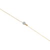 Bracelet  fin orné d une perle semi-precieuse  de Aigue Marine - vue V1