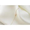 Bracelet  fin orné d une perle semi-precieuse  d 'Agate Rose - vue V3