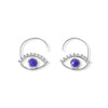 Boucles d'oreilles oeil en argent et lapis lazuli AJNA - vue V1