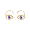 Boucles d'oreilles oeil en vermeil et lapis lazuli AJNA - vue V1