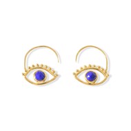 Boucles d'oreilles oeil en vermeil et lapis lazuli AJNA