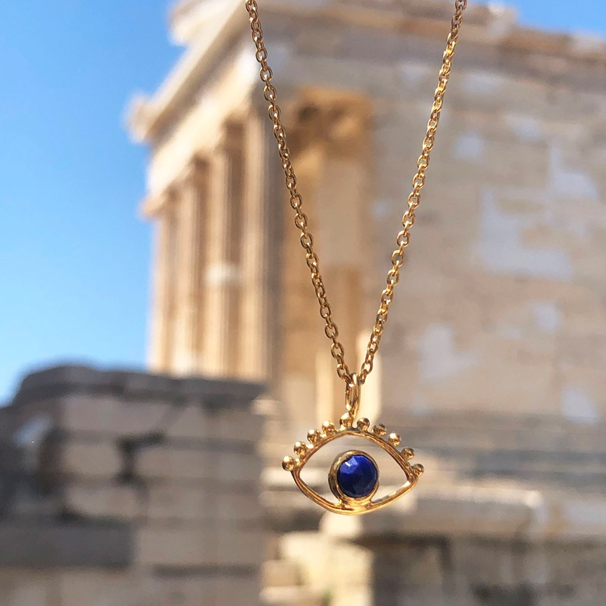 Collier oeil en argent et lapis lazuli AJNA - vue 5