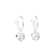 Mini créoles fleurs plaqué argent AGLAÉ
