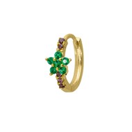 Boucle d'oreille mini créole fleur KOKI