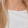 Collier - 7 Véritables Perles de Culture d'Eau Douce Rondes 5-6mm - Blanc Naturel - Or Blanc 750 Millièmes - vue V2