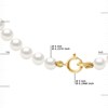 Parure - Collier & Bracelet - Véritables Perles de Culture d'Eau Douce Rondes 4-5 mm - Blanc Naturel - Or Jaune 750 Millièmes - vue V3