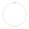 Collier Chute - Véritables Perles de Culture d'Eau Douce Rondes de 3 à 6 mm - Blanc Naturel - Or Jaune - vue V1